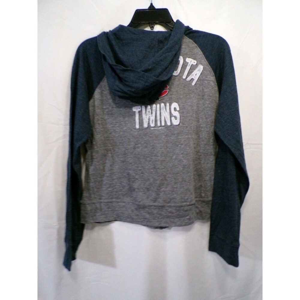 Campus Lifestyle Minnesota Twins Women's Full Zip Hoodie Gray L